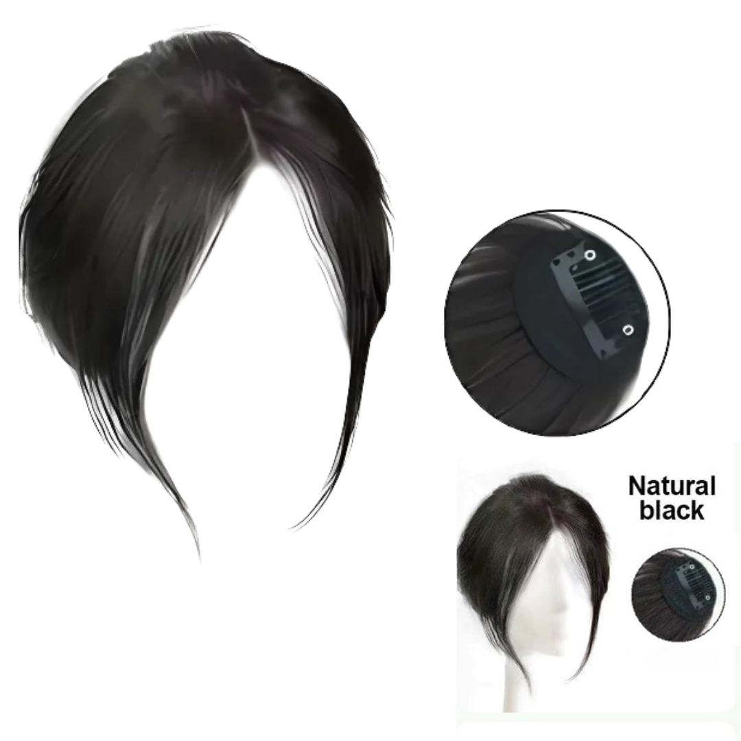 Rose® HairBangs 1+1 FREE: Partial Hair Bangs Front Hairpiece Clip