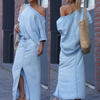 Icone™ FashionSet: Stylish Off-Shoulder Top And Denim Skirt