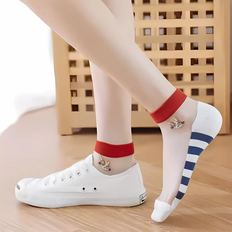 Happy™ MeshSocks: Breathable Comfortable Fun Design Mesh Ankle Socks