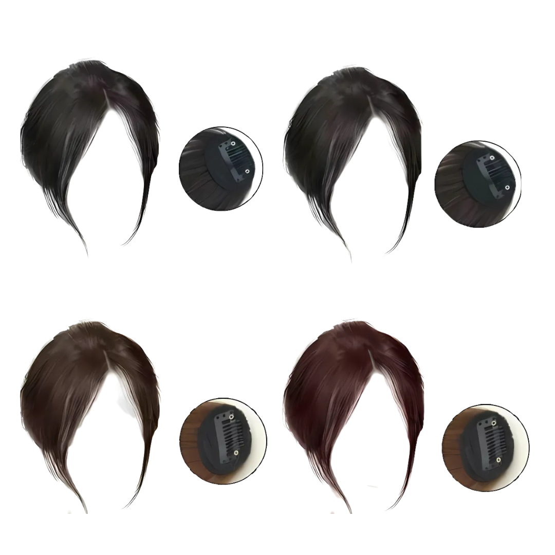 Rose® HairBangs 1+1 FREE: Partial Hair Bangs Front Hairpiece Clip