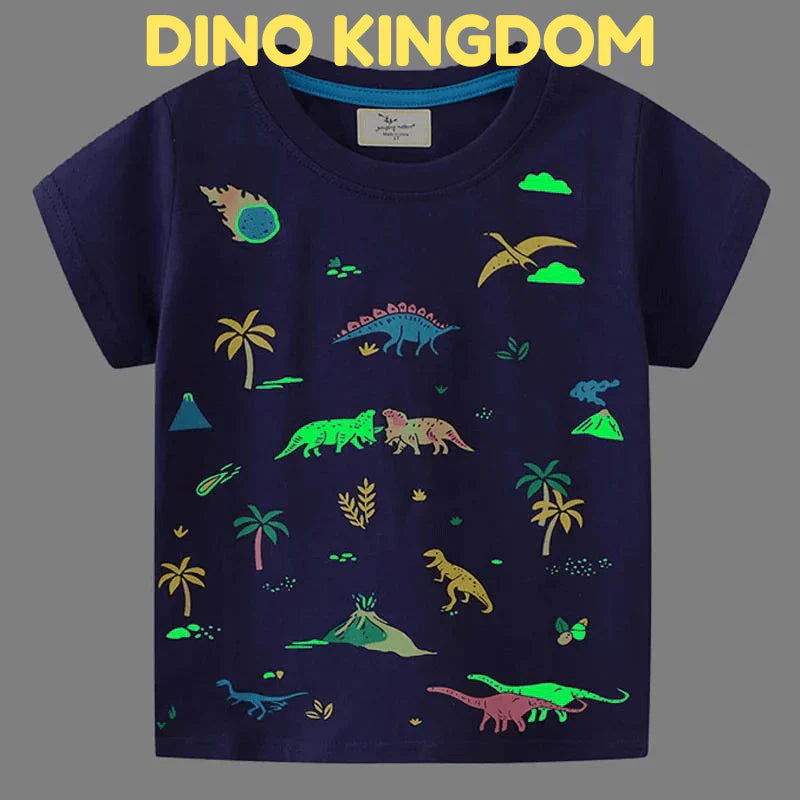 Icone™ DinoShirt: Children's Glow in the Dark Dinosaur T-Shirt