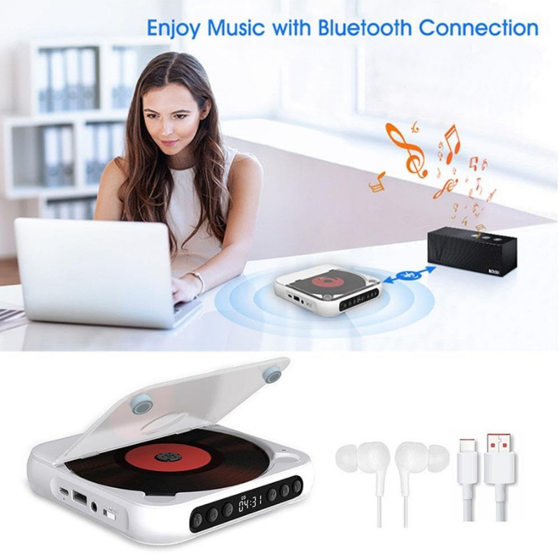 CDPlayer: Portable Bluetooth And Wired CD Player