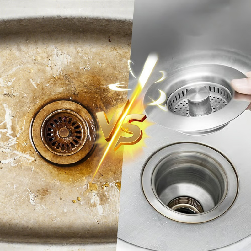 Globetrek° DrainStrainer 1+1 FREE: Easy To Install Kitchen Sink Stopper And Drainer