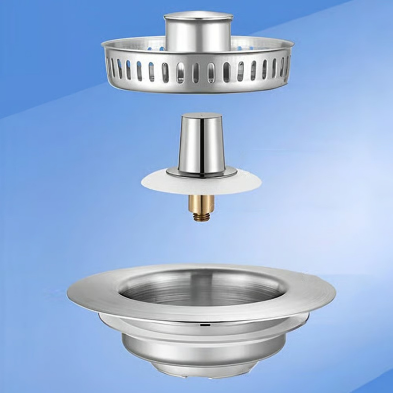 Globetrek° DrainStrainer 1+1 FREE: Easy To Install Kitchen Sink Stopper And Drainer