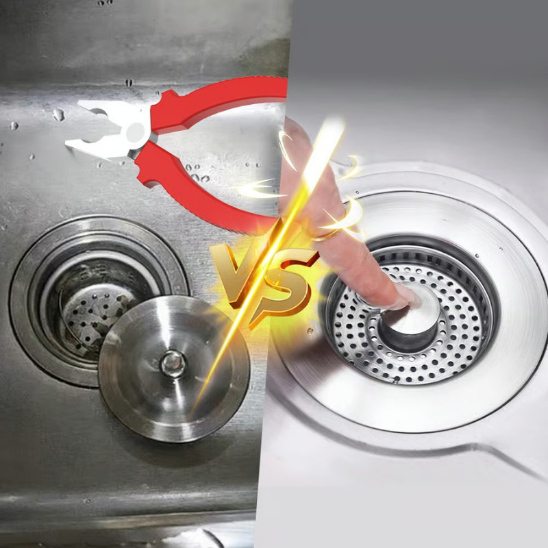 Globetrek° DrainStrainer 1+1 FREE: Easy To Install Kitchen Sink Stopper And Drainer