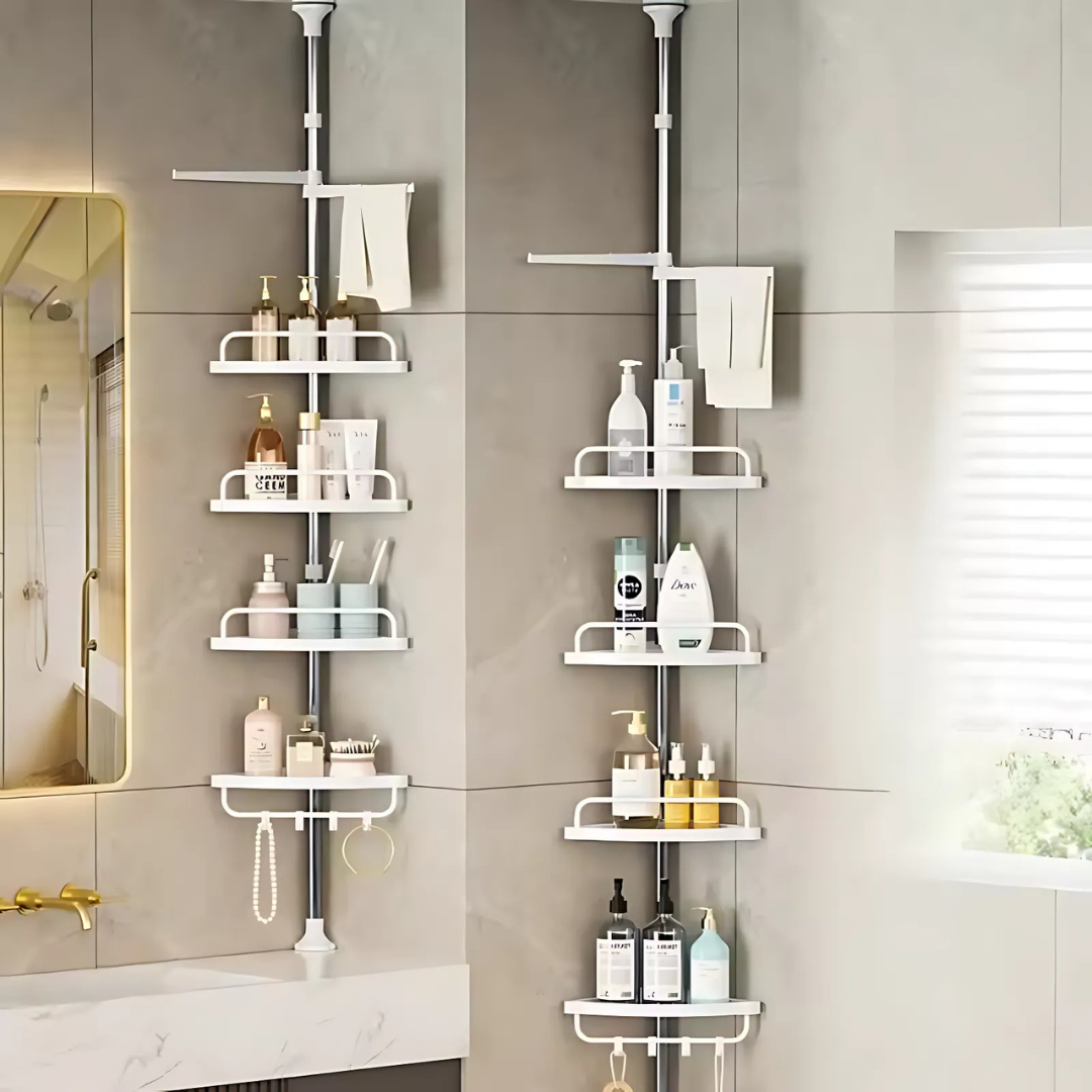 Globetrek° AdjustableRack: Extendable Bathroom Organizer Adjustable Rack