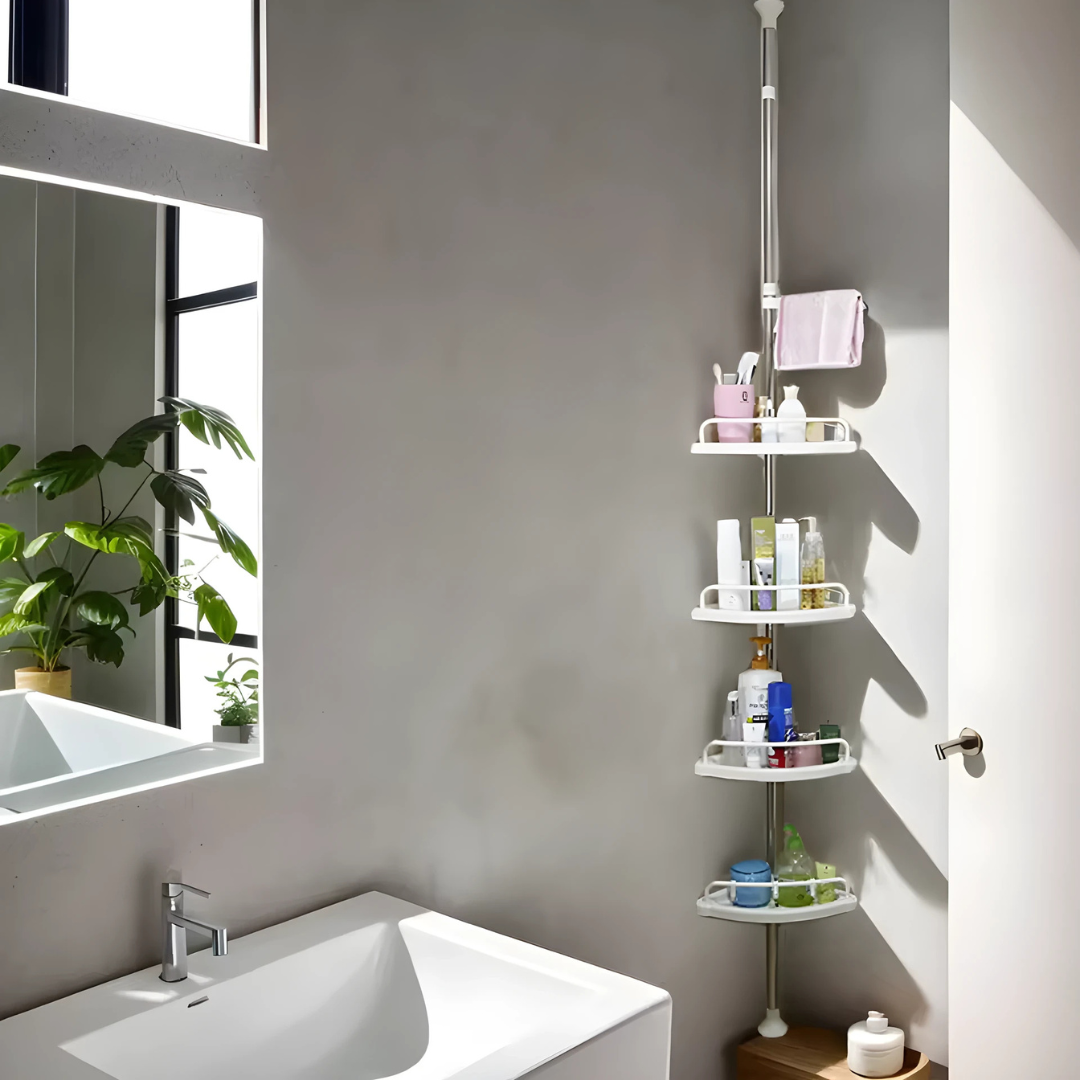 Globetrek° AdjustableRack: Extendable Bathroom Organizer Adjustable Rack