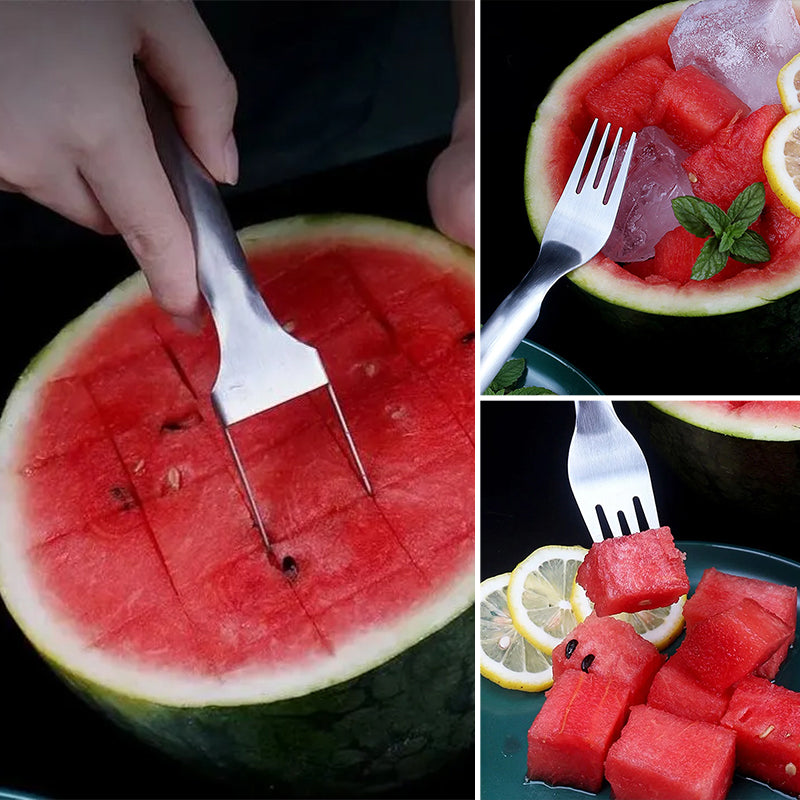 Globetrek° FruitCutter: 2-in-1 Multi-Function Fruit Fork And Slicer