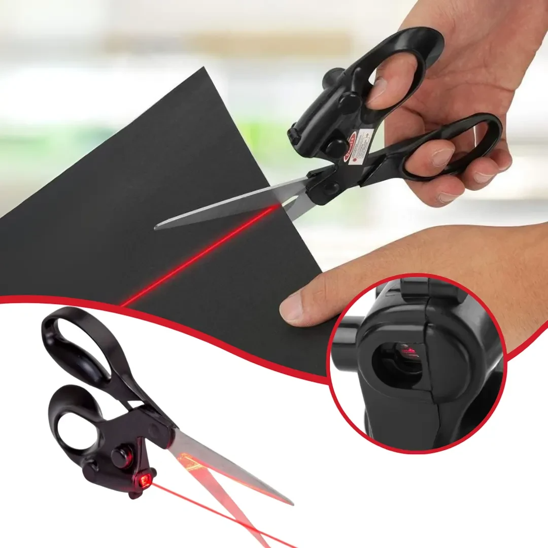 Globetrek° LaserScissors 1+1 FREE: Accurate Cutting Laser Guided Multi-Purpose Scissors
