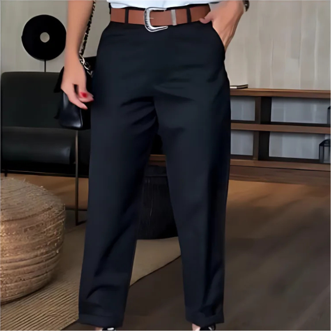 Icone™ ClassyPants: Classic Straight Fit High Waist Women Pants
