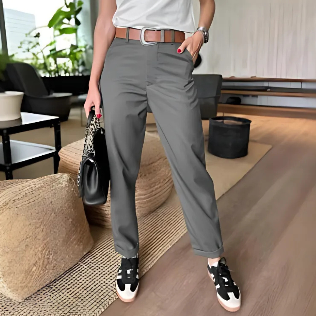 Icone™ ClassyPants: Classic Straight Fit High Waist Women Pants