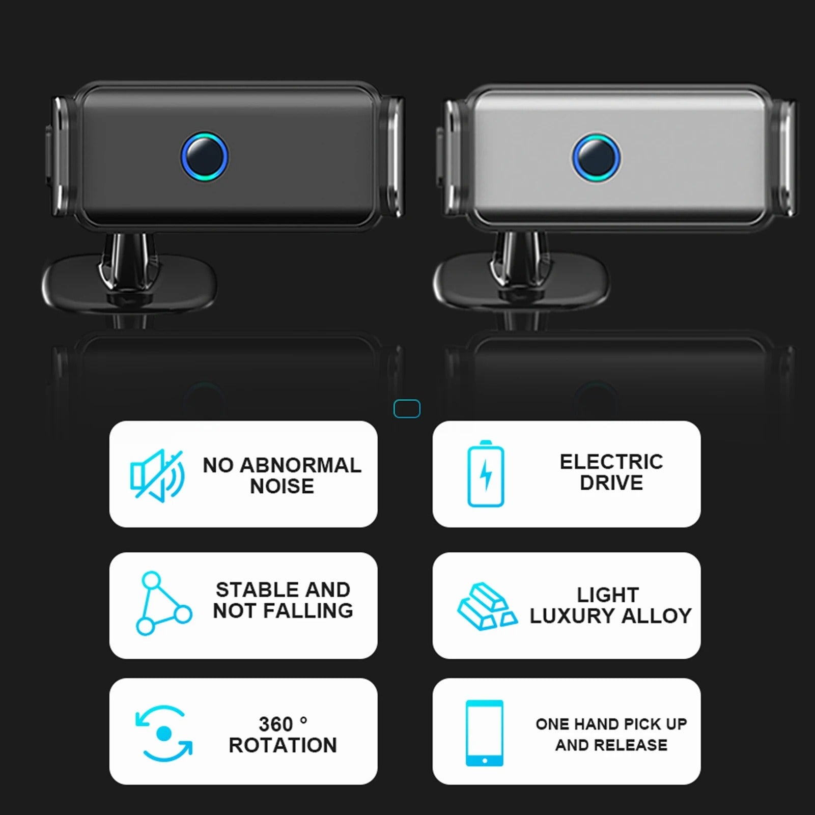 Holder360° PhoneClamp: Automatic Clamp Dashboard And Air Vent Phone Holder