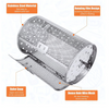 Globetrek° RotatingGrill: Stainless Steel Rotating Cooking Fry And Grill Cage