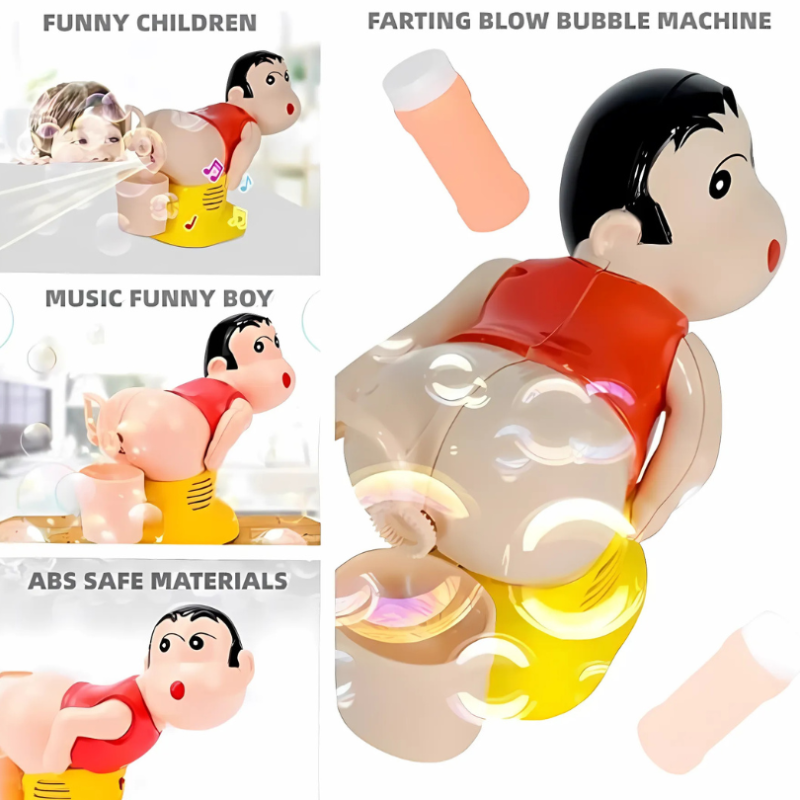 Kletshuts™ BubbleFun: Fun Electric Bubble Blower Boy Machine Toy