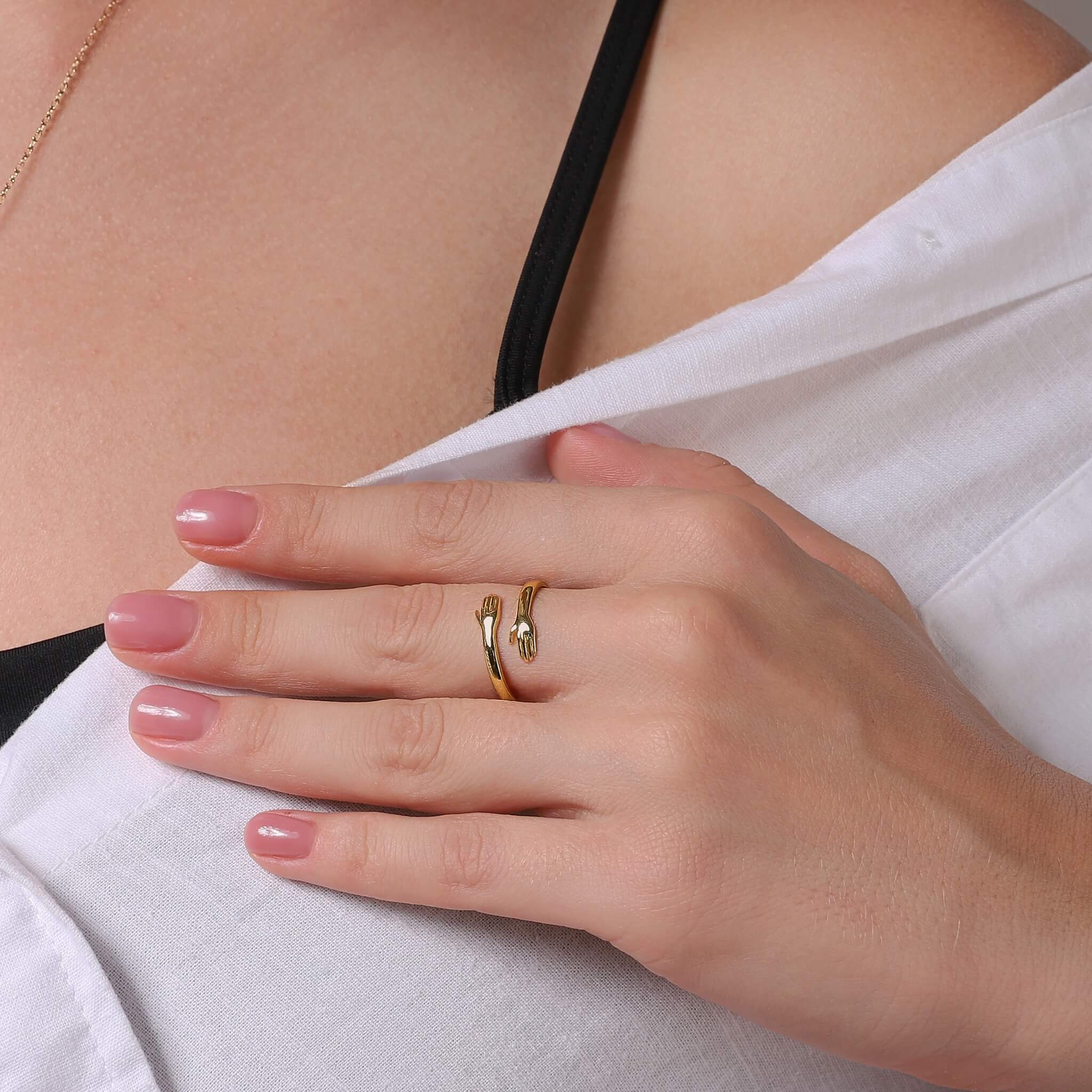 Jewelance™ HugRing: Adjustable Hugging Style Promise Ring