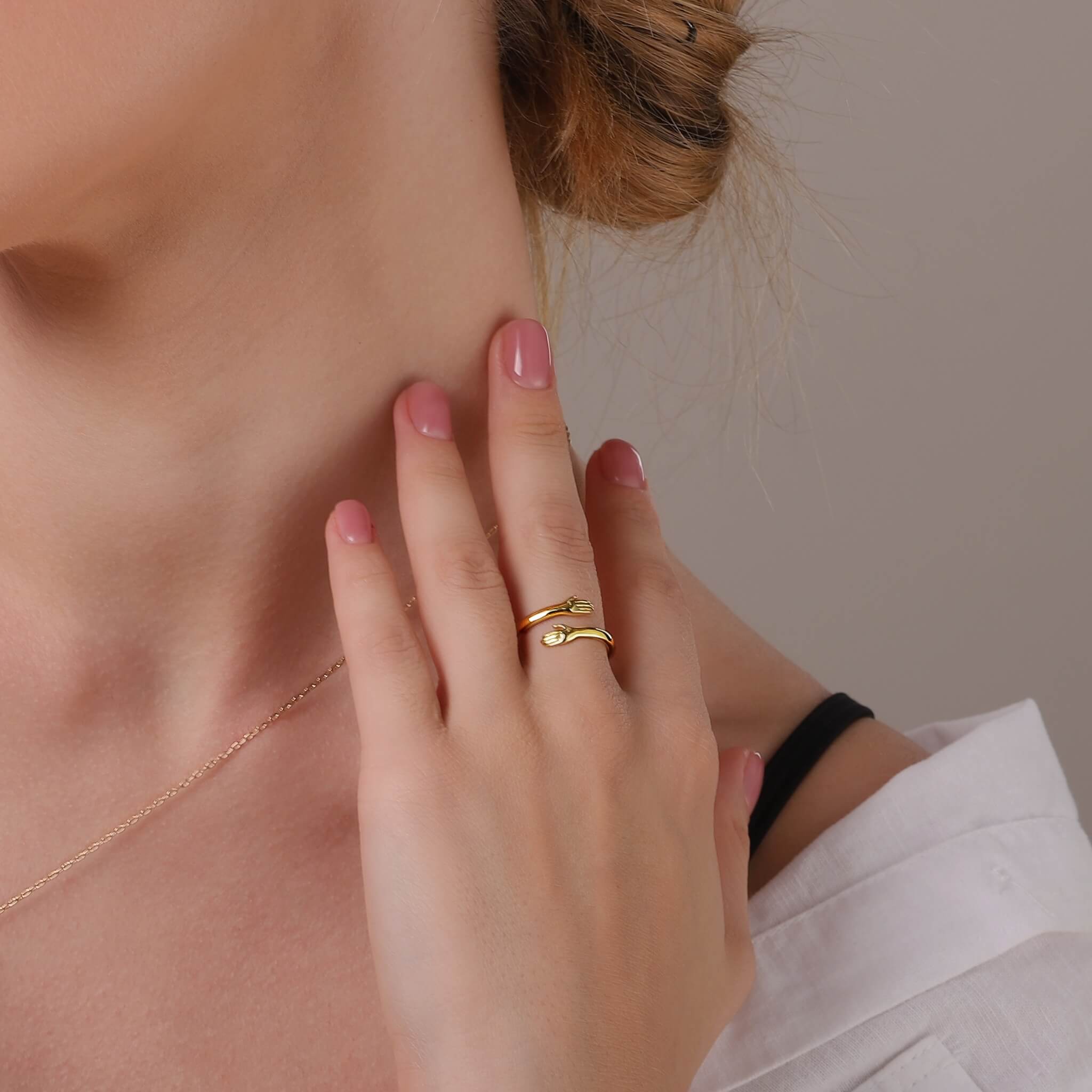 Jewelance™ HugRing: Adjustable Hugging Style Promise Ring