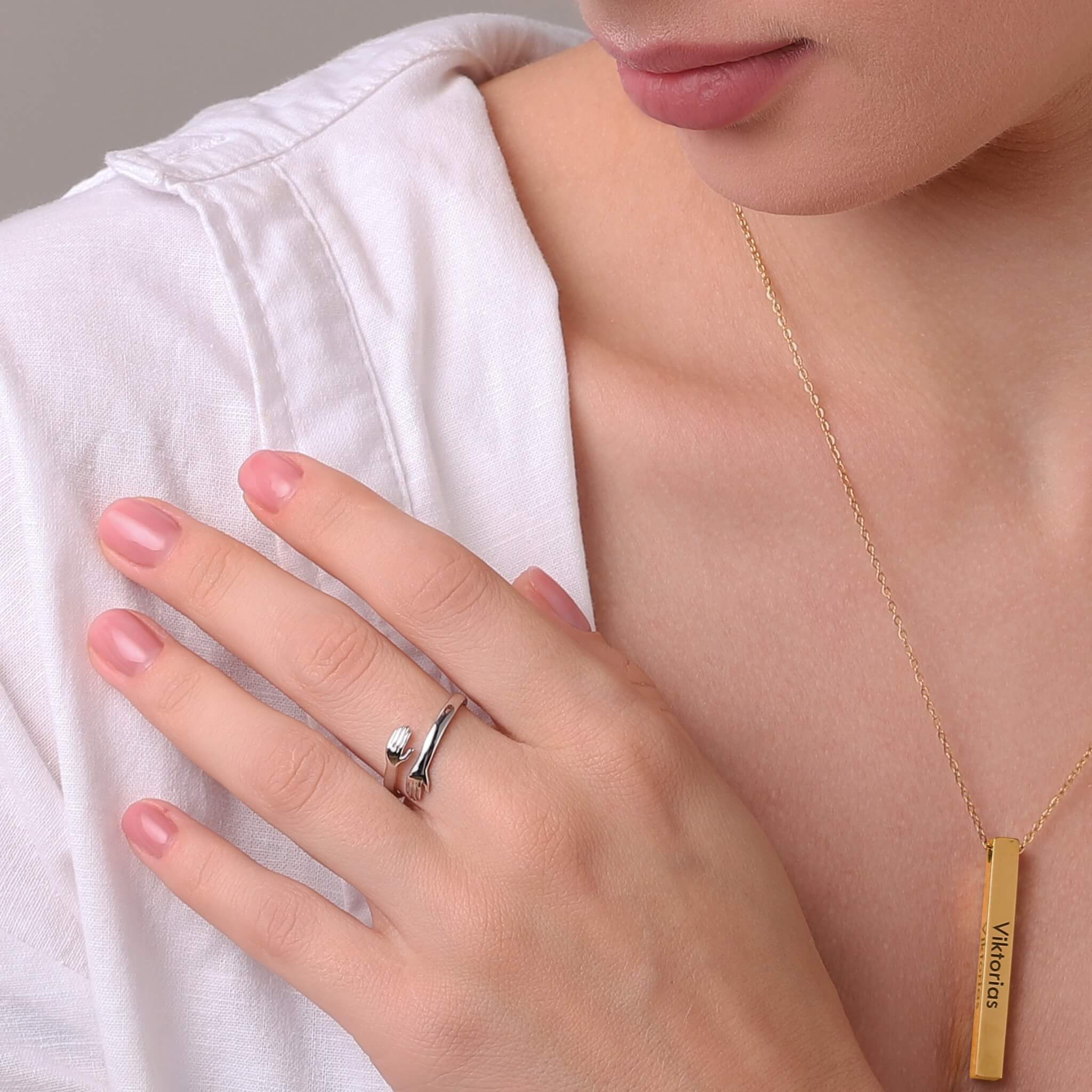 Jewelance™ HugRing: Adjustable Hugging Style Promise Ring