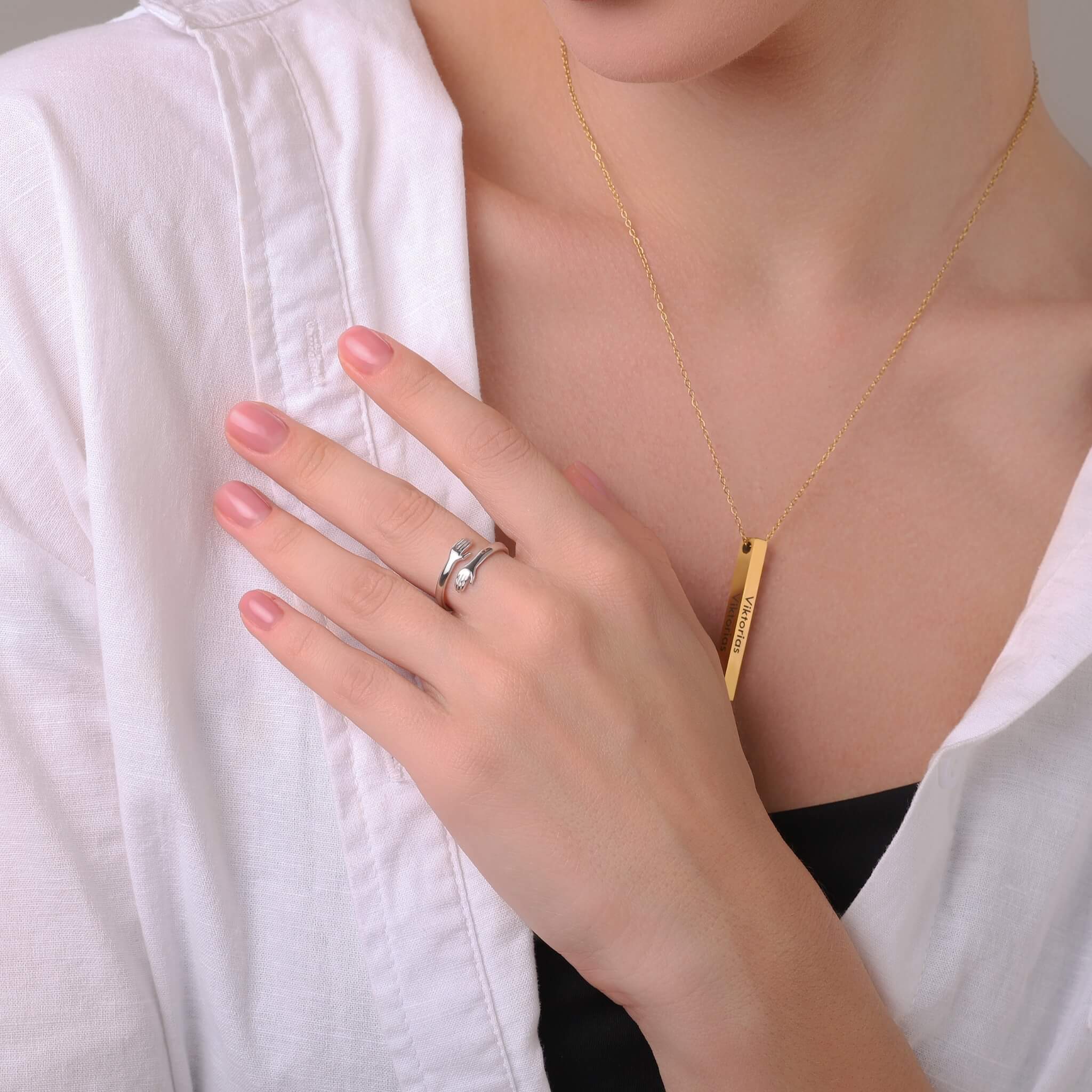 Jewelance™ HugRing: Adjustable Hugging Style Promise Ring