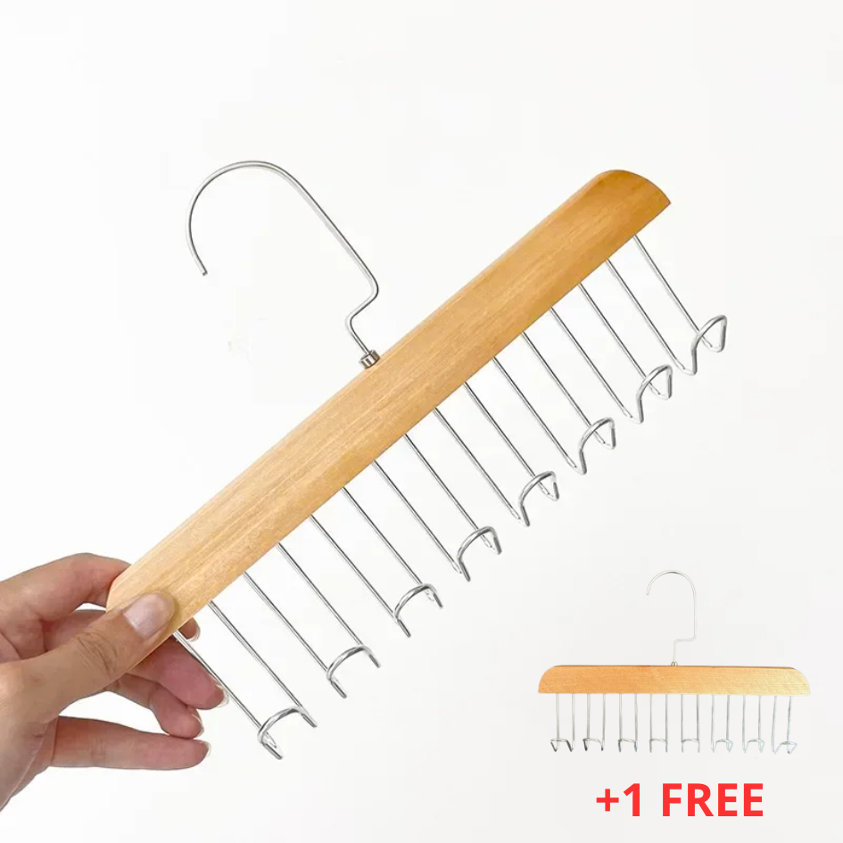 GlideHold® ClosetHanger 1+1 FREE: Durable Space-Saving Versatile Clothes Hanger