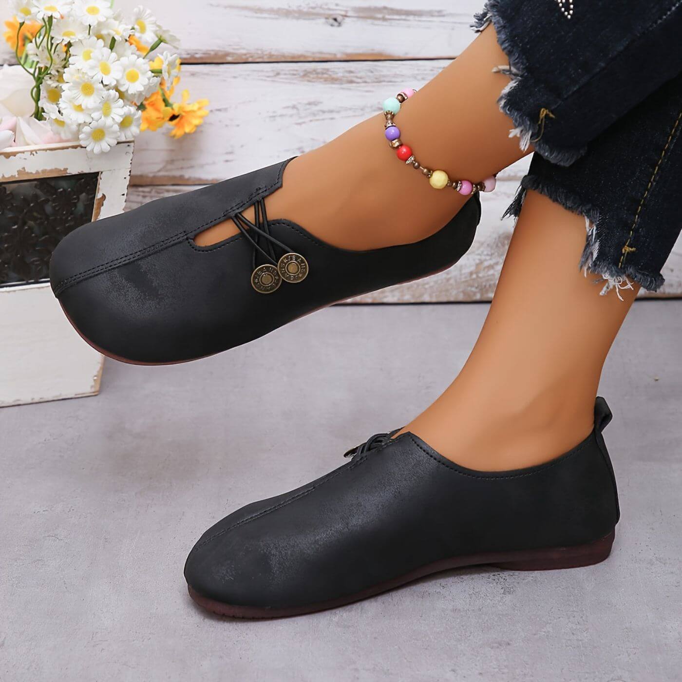 Happy™ CozyStep: Flexible Fit Round Toe Slip-On Comfortable Shoes