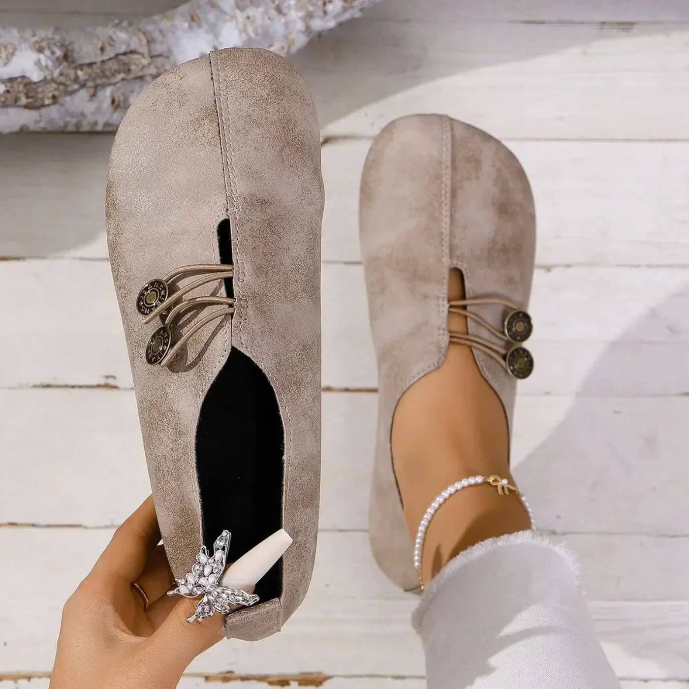 Happy™ CozyStep: Flexible Fit Round Toe Slip-On Comfortable Shoes
