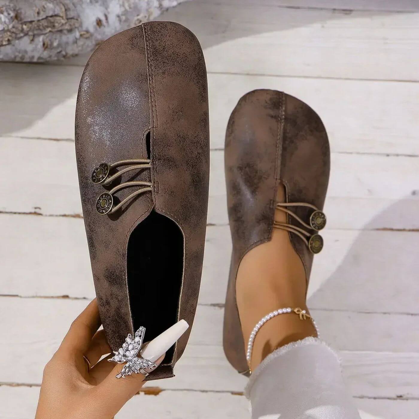Happy™ CozyStep: Flexible Fit Round Toe Slip-On Comfortable Shoes