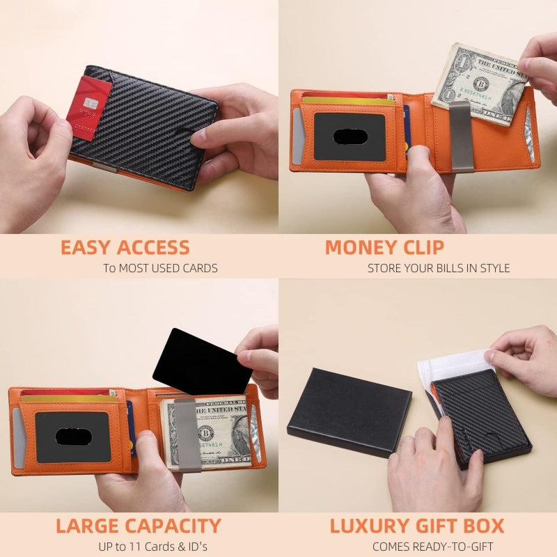 Icone™ SlimWallet - Ultra Slim And Secure RFID Leather Wallet For Men