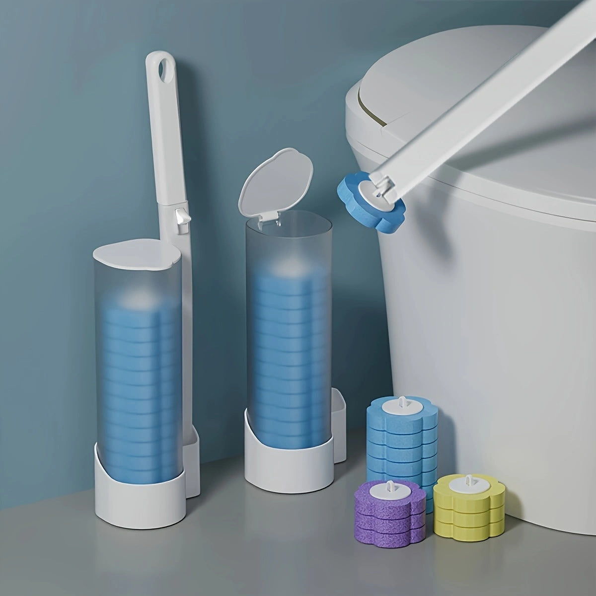 Cleaner Pro° ToiletCleaner: Disposable Toilet Brush Head Cleaner Set
