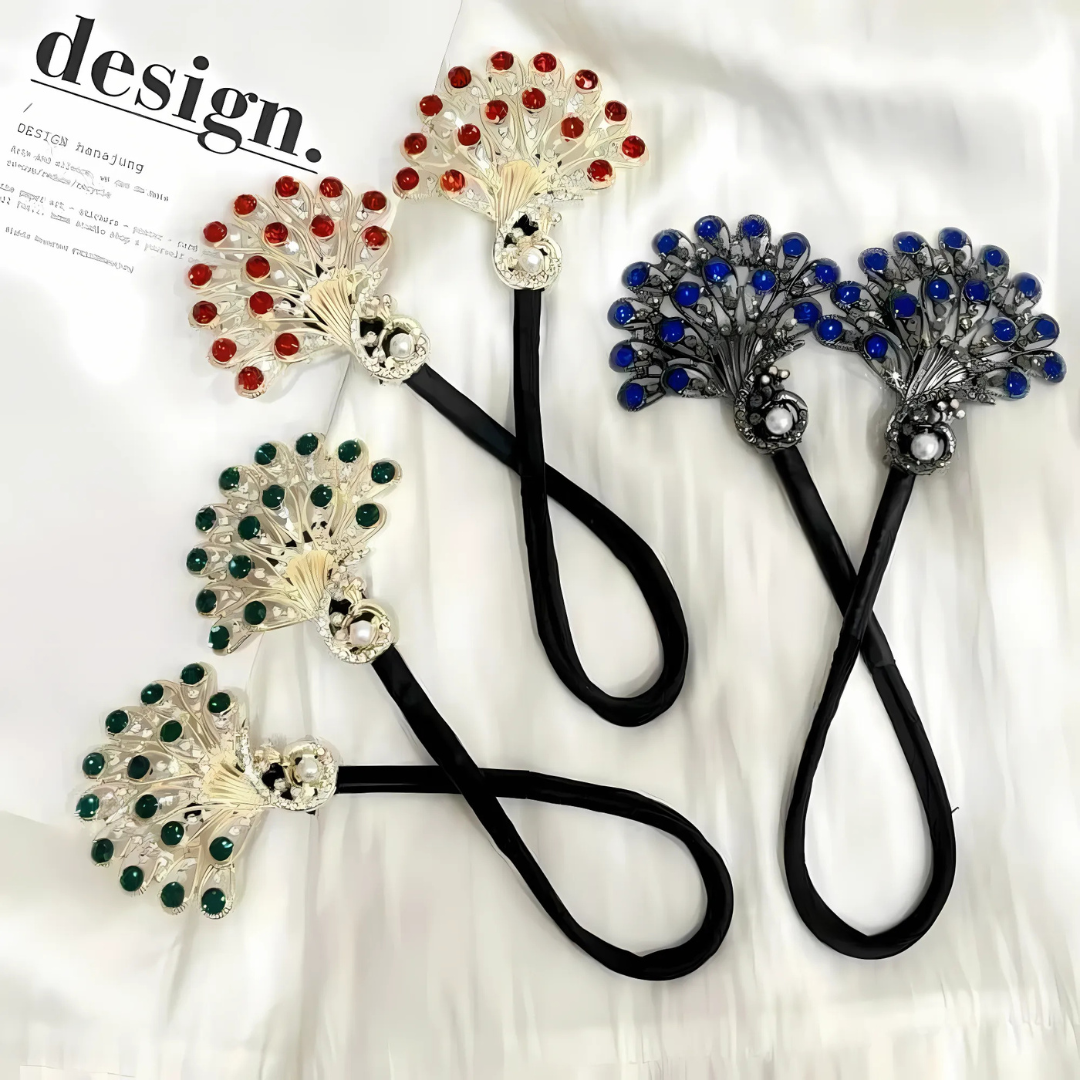 Rose® HairTie 1+1 FREE: Stylish Hair Tie Elegant Vintage Crystal Ponytail Twist Holder