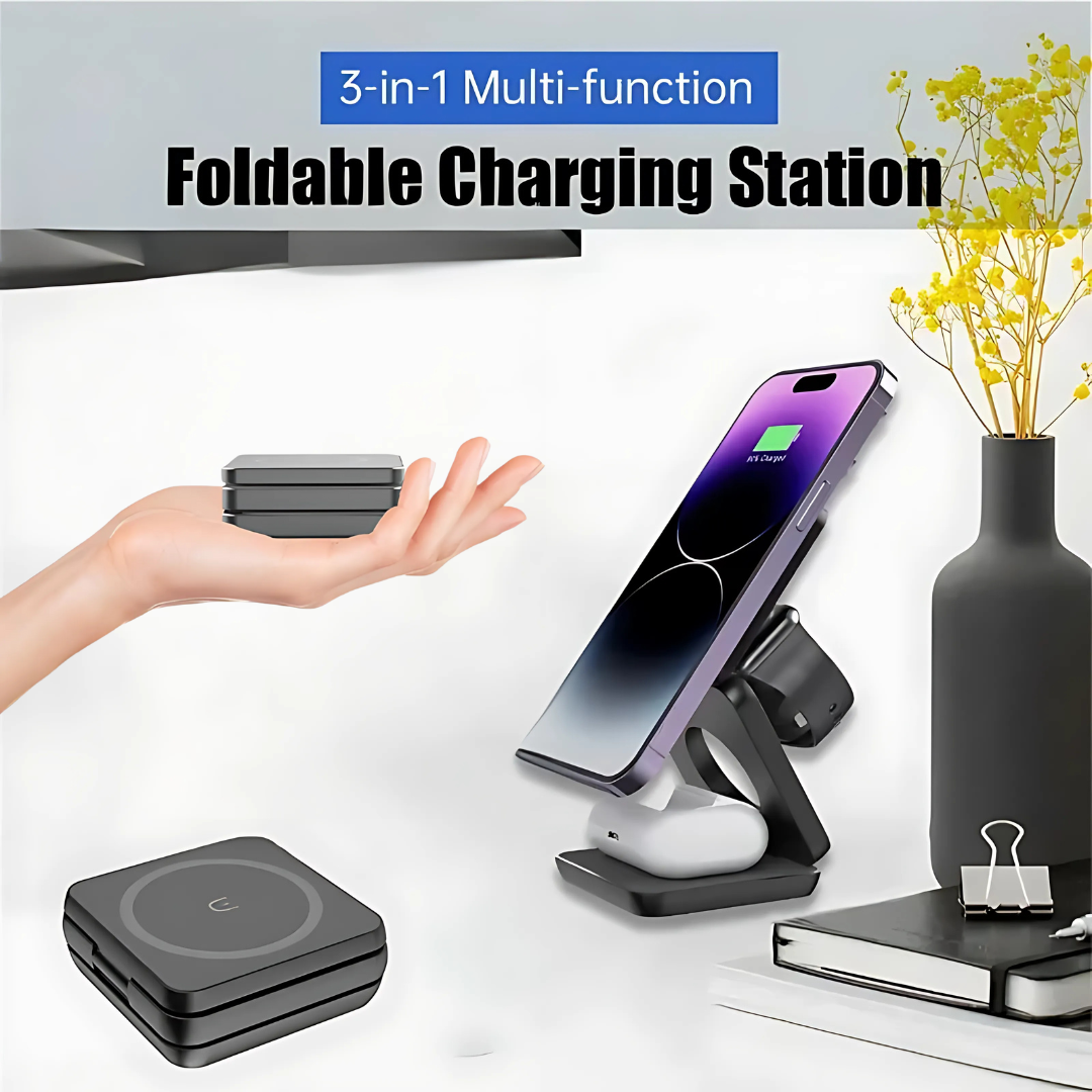 Holder360° MultiCharger: Multi-Function Foldable Magnetic Charging Stand
