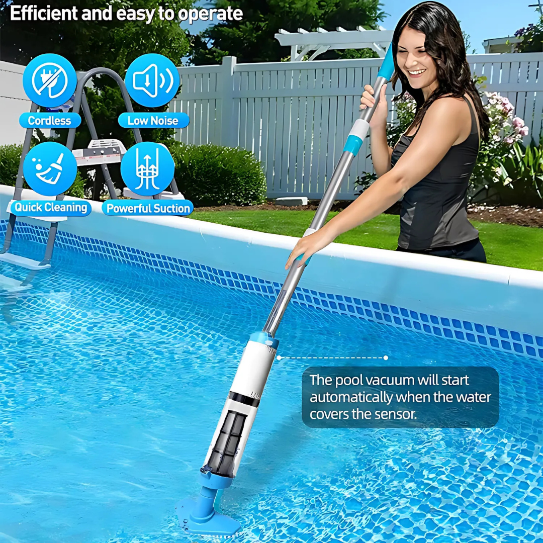 Cleaner Pro° PoolCleaner: Rechargable Handheld Pool Vacuum Cleaner