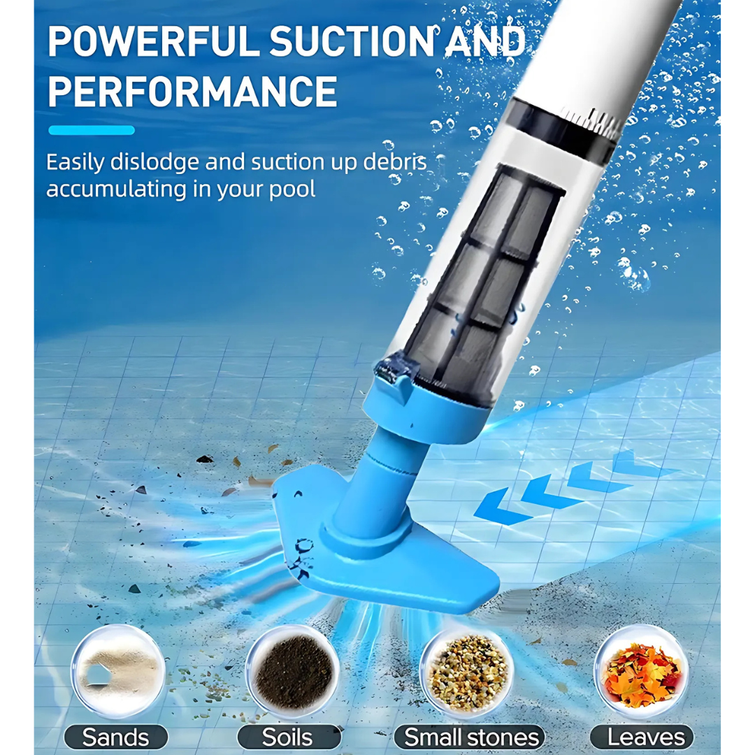 Cleaner Pro° PoolCleaner: Rechargable Handheld Pool Vacuum Cleaner