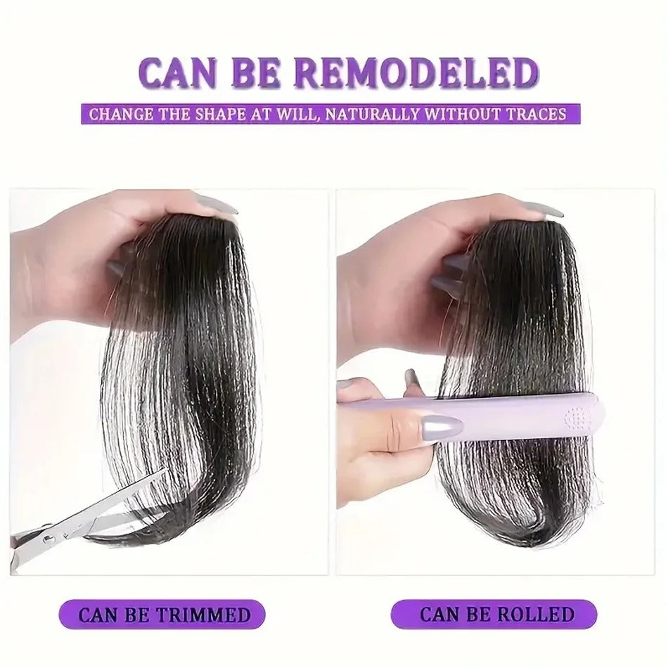 Rose® HairBangs 1+1 FREE: Partial Hair Bangs Front Hairpiece Clip