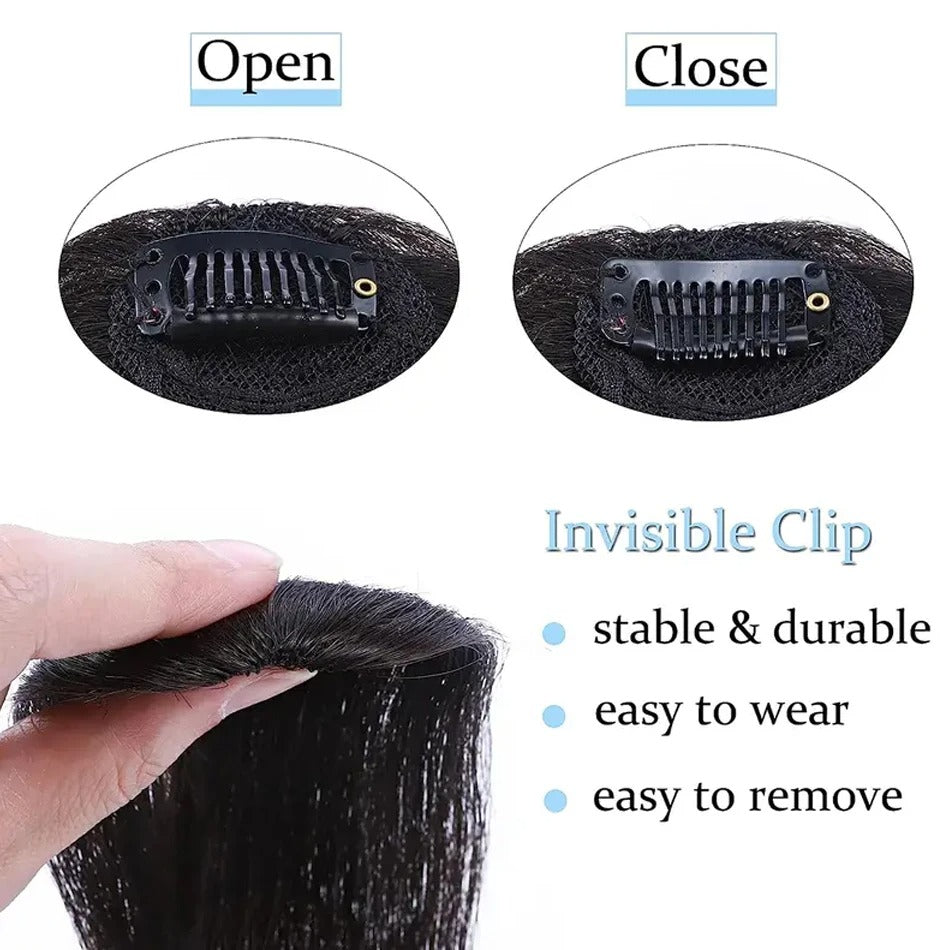 Rose® HairBangs 1+1 FREE: Partial Hair Bangs Front Hairpiece Clip