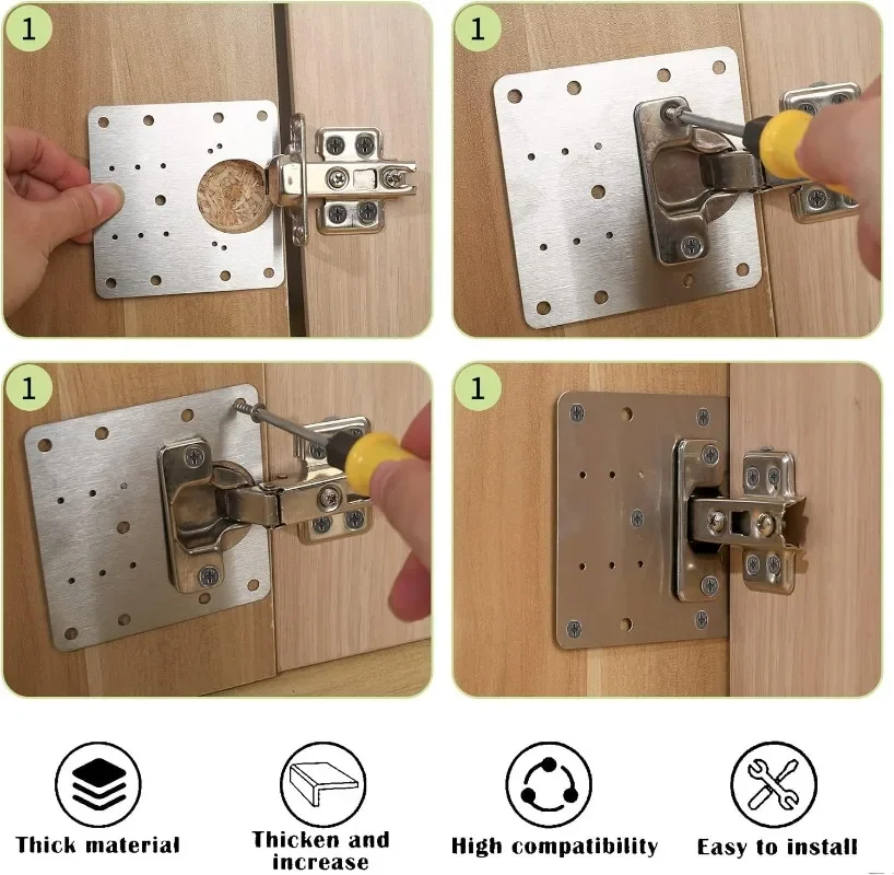 HingePlate: DIY Furniture Hinges Repair Side Plate