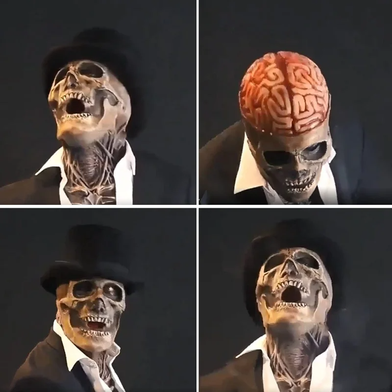 SkeletonMask: Realistic Scary Skeleton Halloween Mask Costume