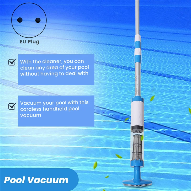 Cleaner Pro° PoolCleaner: Rechargable Handheld Pool Vacuum Cleaner