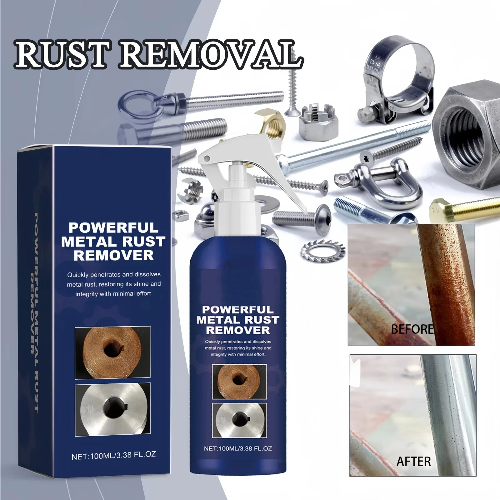 RustRemover 1+1 FREE: Powerful Easy To Use Metal Rust Remover