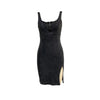 Icone™ DenimDress: Denim Fit Dress With Slit And Adjustable Strap