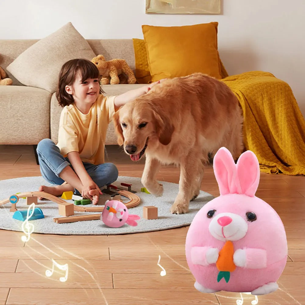 DogCatFri™ BouncingToy: Interactive Pet Bouncing Plush Toy Ball