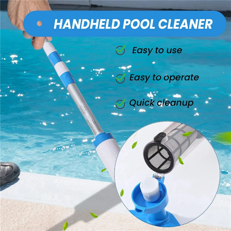 Cleaner Pro° PoolCleaner: Rechargable Handheld Pool Vacuum Cleaner