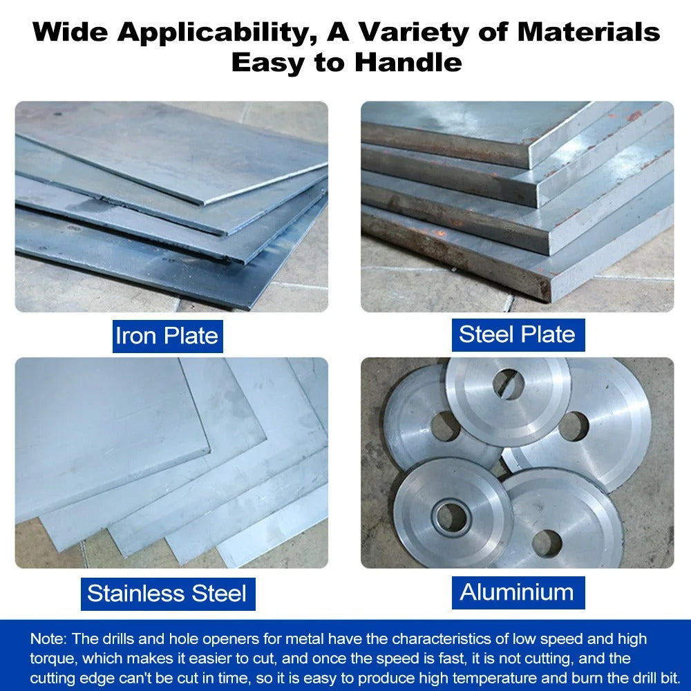 MetalDrill - Carbide Tip Metal Hole Drill Bit Cutter Set