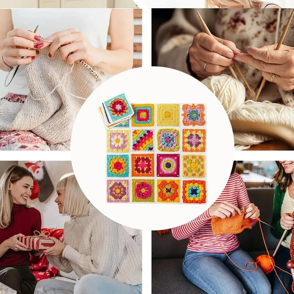 CrochetCards: Square Knitting Crochet Guide Cards Set