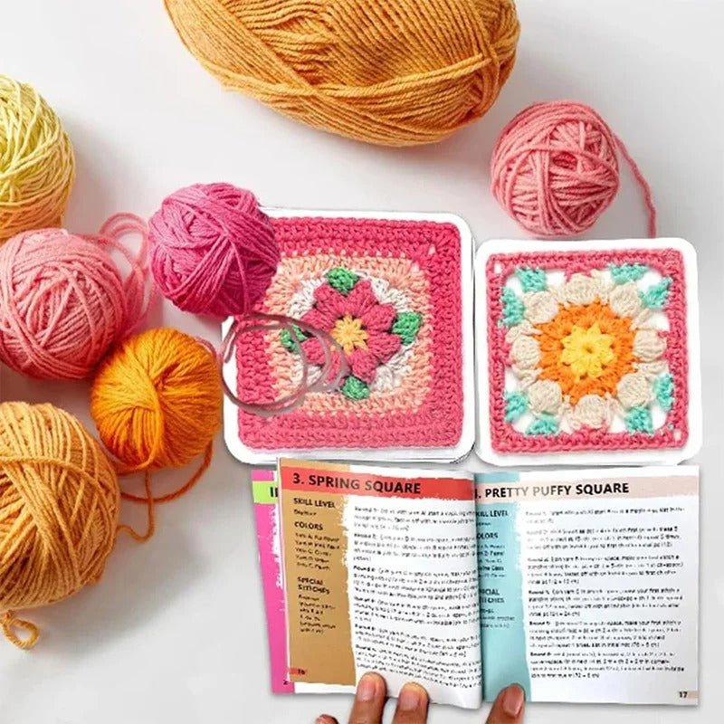 CrochetCards: Square Knitting Crochet Guide Cards Set