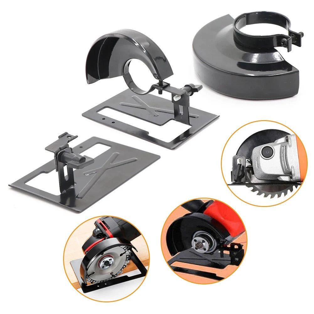 CuttingSupport: Adjustable Angle Grinder Base And Protective Cover