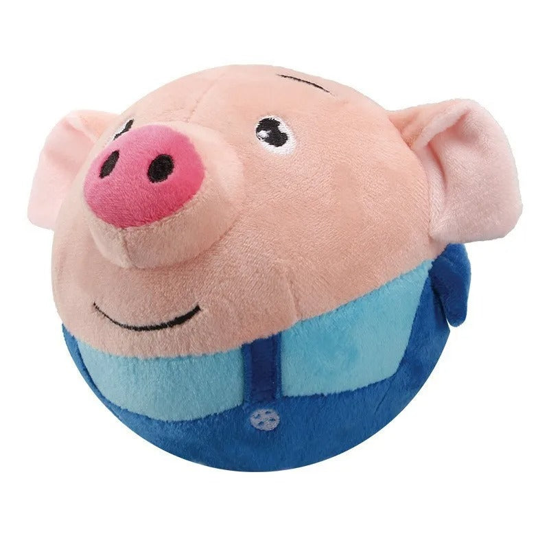 DogCatFri™ BouncingToy: Interactive Pet Bouncing Plush Toy Ball