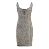 Icone™ DenimDress: Denim Fit Dress With Slit And Adjustable Strap