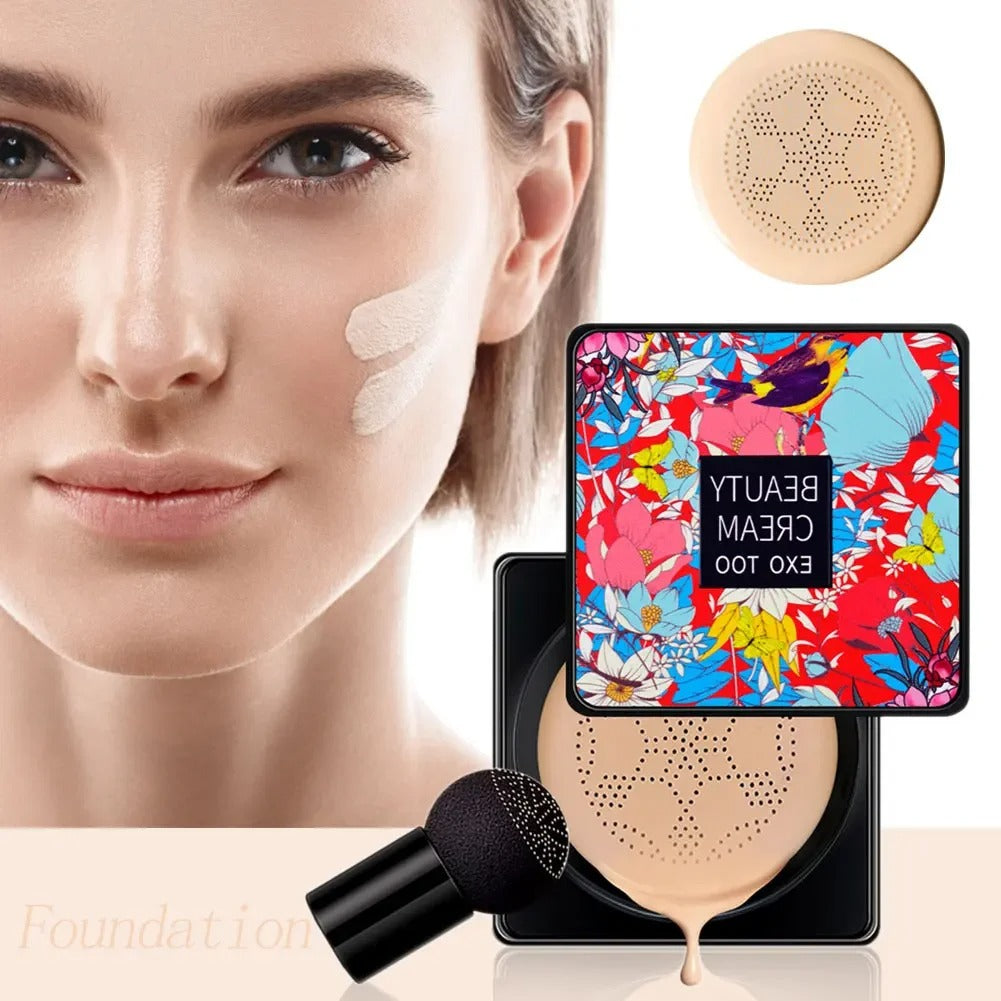 FoundationCream 1+1 FREE - Moisturizing And Brightening Foundation Cream With Soft Sponge