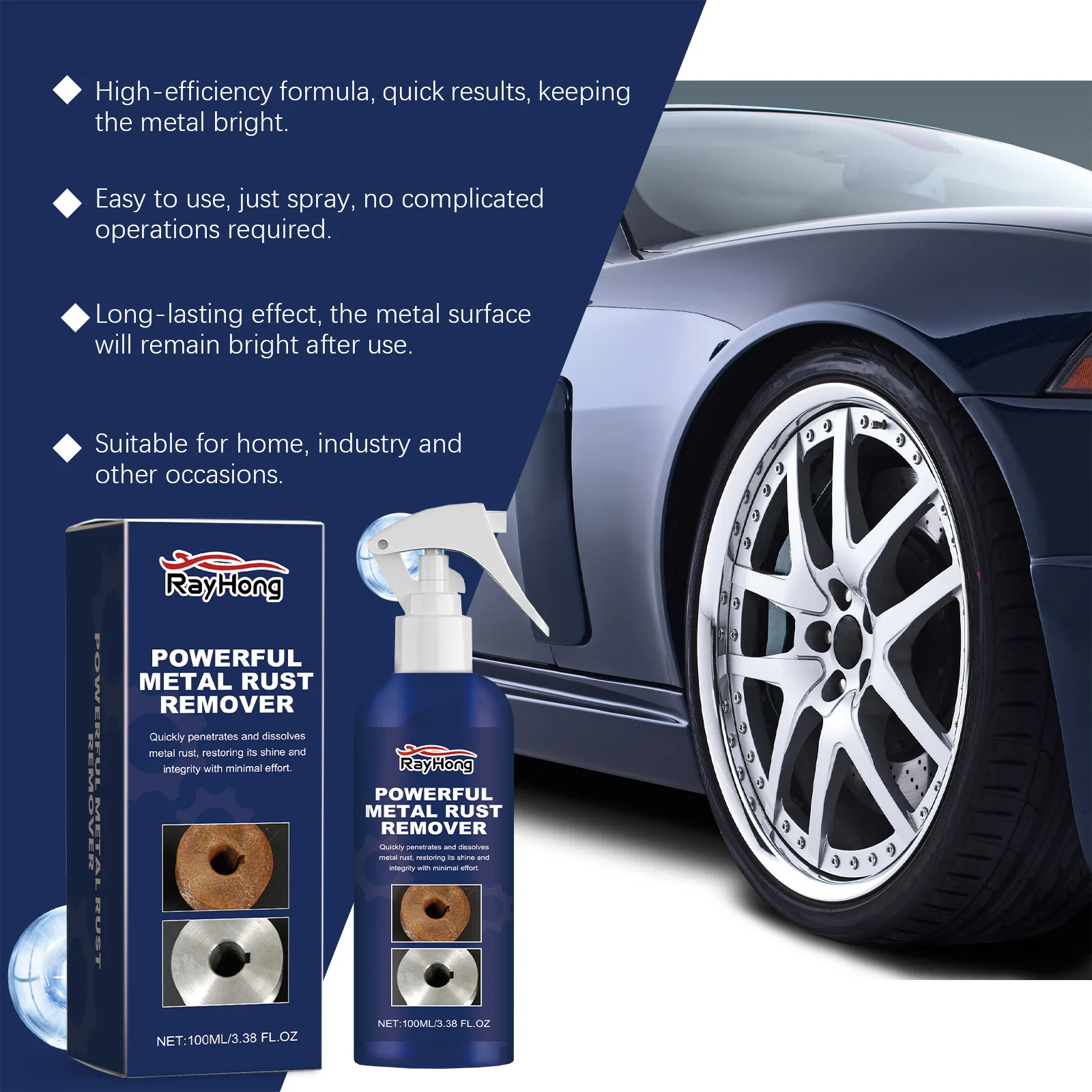 RustRemover 1+1 FREE: Powerful Easy To Use Metal Rust Remover