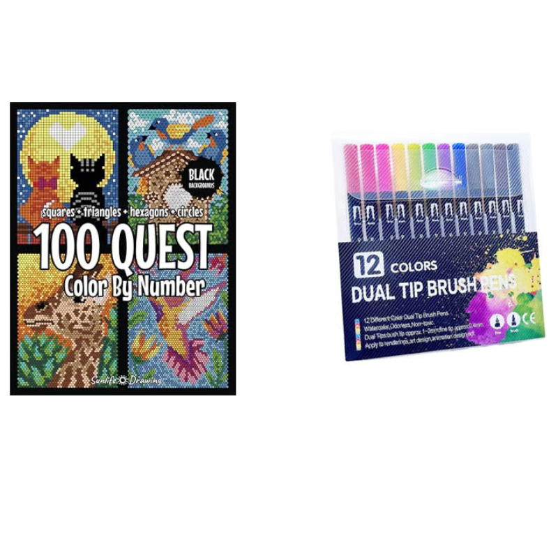 Kletshuts™ ColorQuest: 100 Quest Color By Numbers Coloring Book